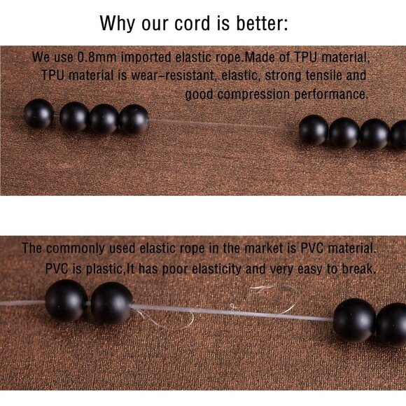 🆕 Men Black Lava Rock Beads Bracelet Elastic Natural Stone Chakra Yoga Bangle - Picture 6 of 7